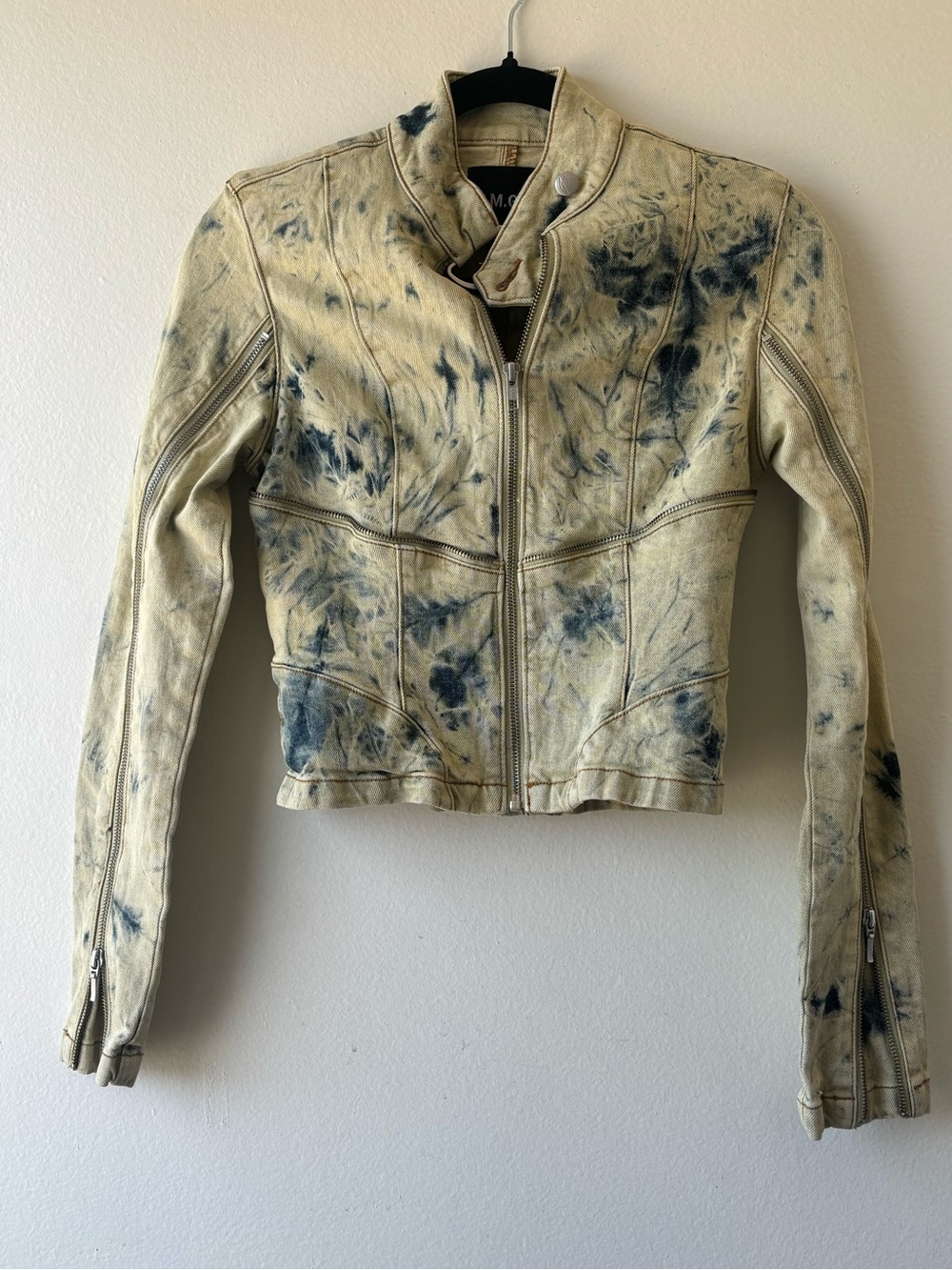 I.AM.GIA. Tie-Dye Zip Moto Jacket